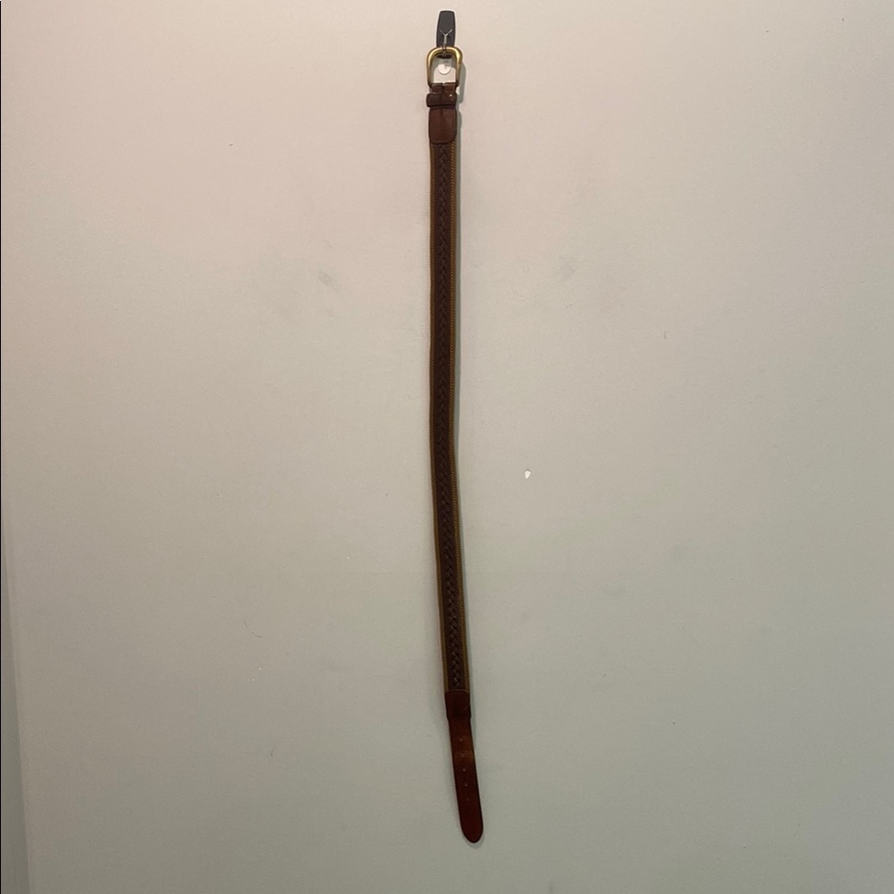 FINALE Brown Braid Leather Belt Made in Italy - Picture 5 of 14